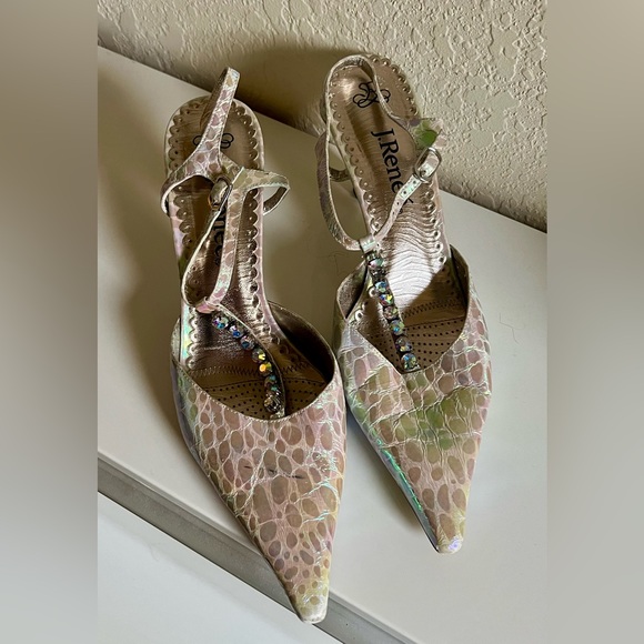 J. Renee Opal Crocodile Heels - Picture 1 of 7